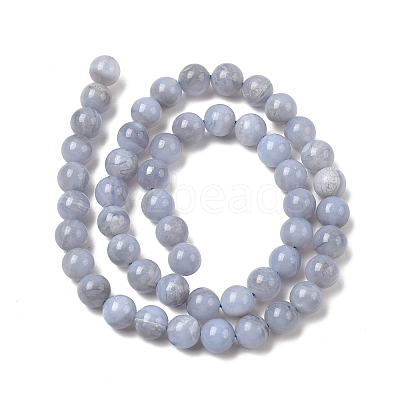 Natural Blue Lace Agate Beads Strands G-G346-A01-8mm-1