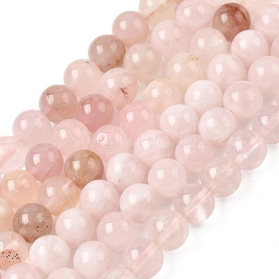Natural Madagascar Rose Quartz Beads Strands G-B167-A08-10mm-1