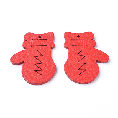 Natural Poplar Wood Pendants WOOD-D010-12A-1