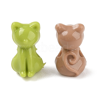 Opaque Acrylic Kitten Beads X-MACR-S830-02-1