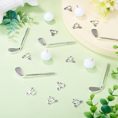 20Pcs 2 Styles Tibetan Style Alloy Pendants FIND-TA0010-94-1