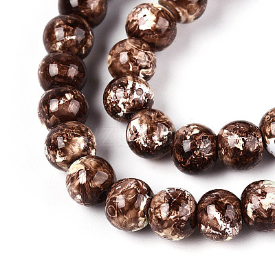 Baking Paint Glass Beads Strands X-DGLA-N016-6mm-05-1