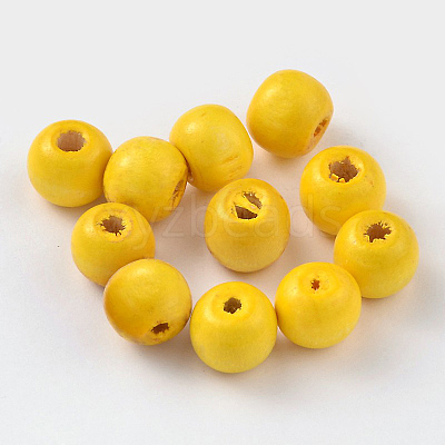 Natural Maple Wood Beads TB16mmY-4-1