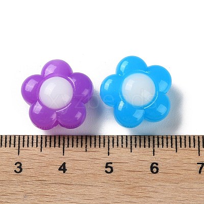 Two Tone Opaque Acrylic Beads SACR-I005-04B-1