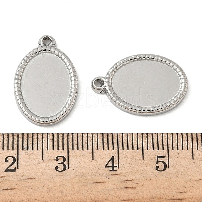 304 Stainless Steel Pendant Cabochon Settings STAS-D127-18B-P-1