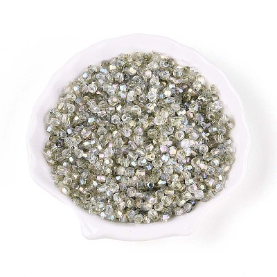 Transparent Spray Painted Glass Beads EGLA-N018-4mm-03-1