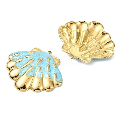 Ocean 304 Stainless Steel Enamel Pendants STAS-T076-08E-03G-1