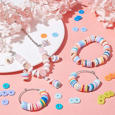Handmade Polymer Clay Beads CLAY-R067-8.0mm-B32-1