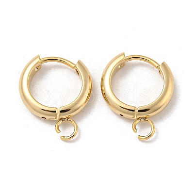 201 Stainless Steel Huggie Hoop Earring Findings STAS-P283-01X-G-1