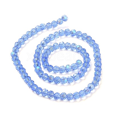 Electroplate Glass Beads Strands EGLA-A034-T6mm-L04-1