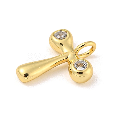 Rack Plating Brass Micro Pave Cubic Zirconia Pendants KK-A200-24G-T-1