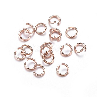 304 Stainless Steel Open Jump Rings X-STAS-O107-06RG-H-1