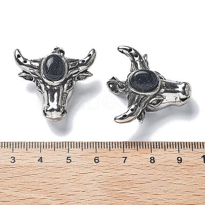 Synthetic Blue Goldstone Pendant G-H083-03AS-01-1