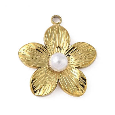 Plastic Imitation Pearl Pendants STAS-P408-11G-1