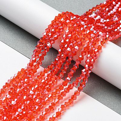 Transparent Electroplate Glass Beads Strands EGLA-A039-T3mm-A14-1