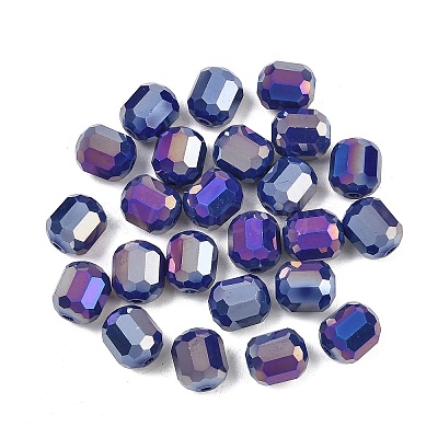 Electroplate Column Glass Beads EGLA-A043-02-AB16-1