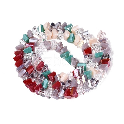 Mixed Styles Electroplate Glass Beads Strands EGLA-Q135-03A-C02-1