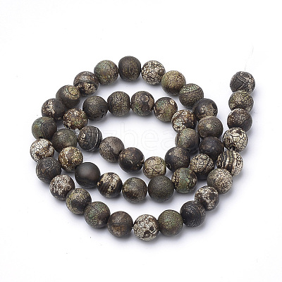 Dyed Natural Agate Beads Strands X-G-Q462-130C-8mm-1