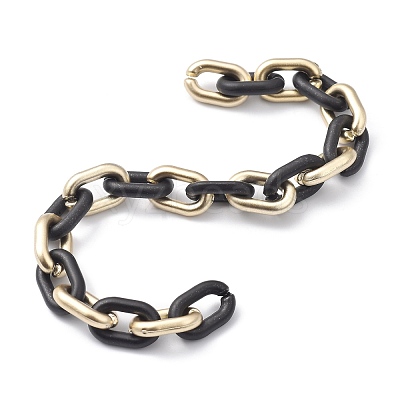 Handmade Spray Painted CCB Cable Chains AJEW-JB00718-1