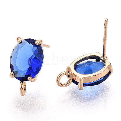 Brass Stud Earring Findings KK-S364-163-1