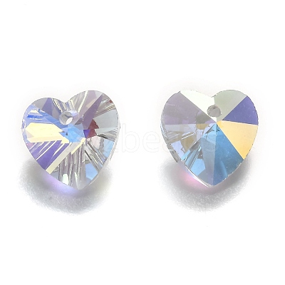 Electroplate Glass Charms X-G030V10mm-001GL-1
