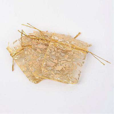 Rose Printed Organza Bags OP-R021-7x9-04-1