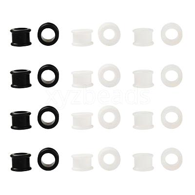 6Pcs 3 Colors Pulley Silicone Ear Gauges Flesh Tunnels Plugs FIND-YW0001-18D-1