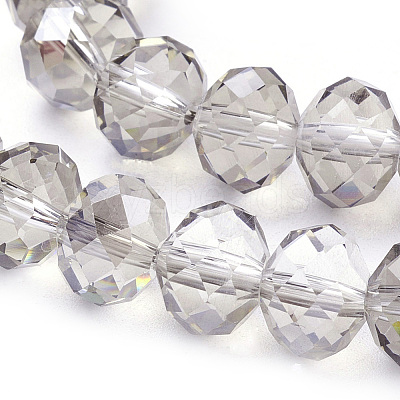 Electroplate Glass Beads Strands X-GR10MMY-01S-1