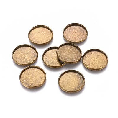 Brass Plain Edge Bezel Cups X-KK-L005-A-AB-NF-1