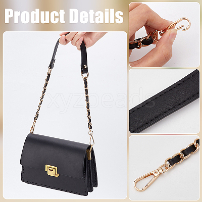 3Pcs 3 Style Plastic Imitation Pearl Beaded/PU Leather Bag Straps DIY-WR0003-16-1