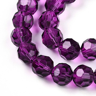 Baking Paint Transparent Glass Beads Strands DGLA-A035-T10mm-A09-1