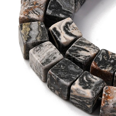 Natural Map Stone Beads Strands X-G-T139-8x8-45A-1