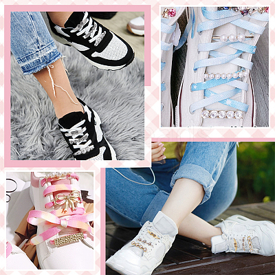 20Pcs 10 Styles Alloy & Crystal Rhinestone & Plastic Pearl Shoe Buckle Clips FIND-PH0024-68G-1