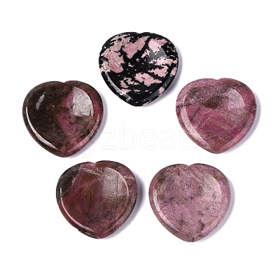 Natural Rhodonite Thumb Worry Stone G-N0325-01B-1