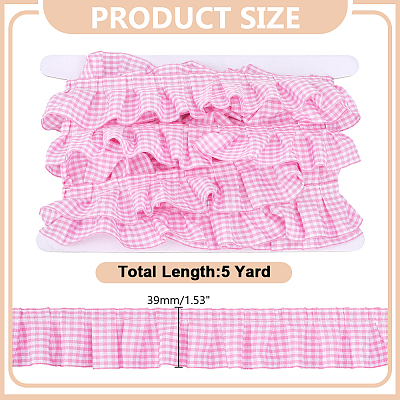 5Yards Polyester Wrinkle Ribbons OCOR-HY0001-80B-1