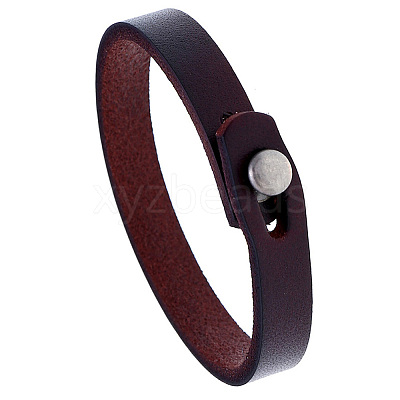 1Pc Punk Retro Ethnic Style Handmade Leather Bracelet Couple Literary Hand Strap Men BJEW-CL0001-02A-1