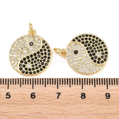 Brass Pave Clear Cubic Zirconia Pendants KK-L275-05G-1