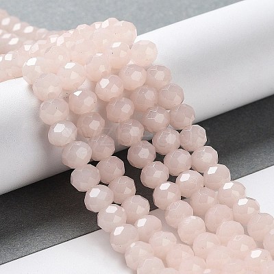 Baking Paint Imitation Jade Glass Bead Strands DGLA-A034-J8MM-A41-1