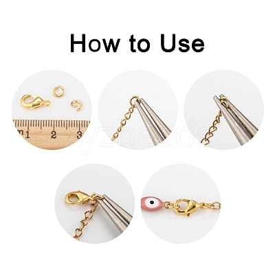 Zinc Alloy Lobster Claw Clasps E105-G-1