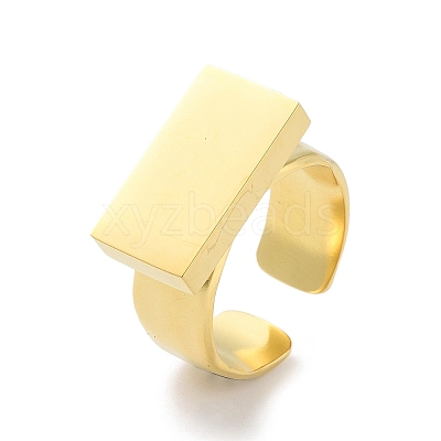 304 Stainless Steel Open Cuff Rings RJEW-H217-02G-1