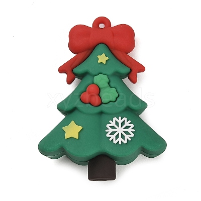 Christmas PVC Plastic Big Pendants KY-D018-01G-1