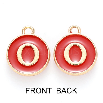 Golden Plated Enamel Alloy Charms ENAM-SZ0001-26C-O-1
