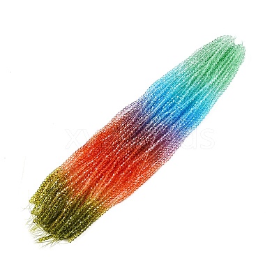 Gradient Color Baking Paint Glass Bead Strands DGLA-A039-T6mm-A015-1