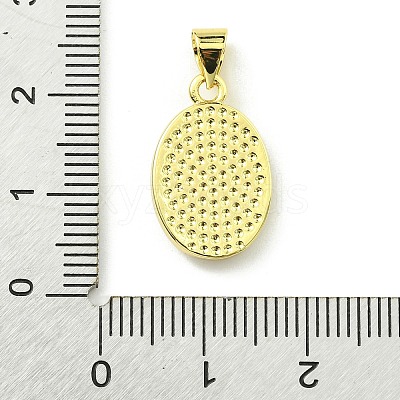 Rack Plating Brass Pave Natural Shell Pendants KK-A204-01A-01G-1