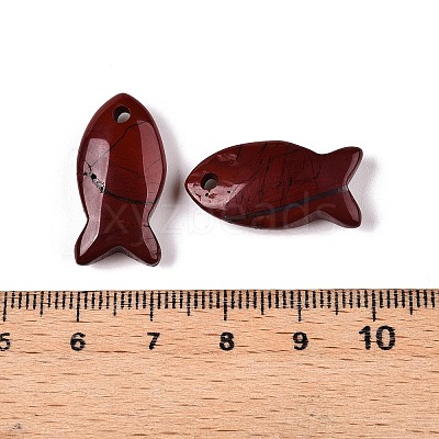 Natural Red Jasper Pendants G-N342-106G-1