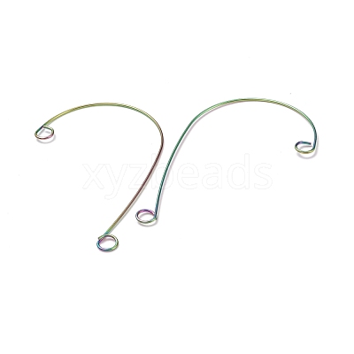 Rainbow Color 316 Stainless Steel Ear Cuff Findings Ion Plating(IP) STAS-H148-02M-1