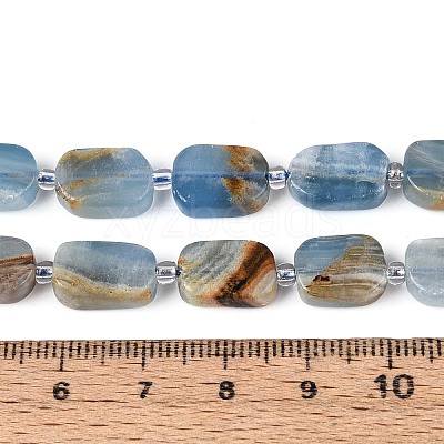 Natural Blue Calcite Beads Strands G-C098-A33-01-1