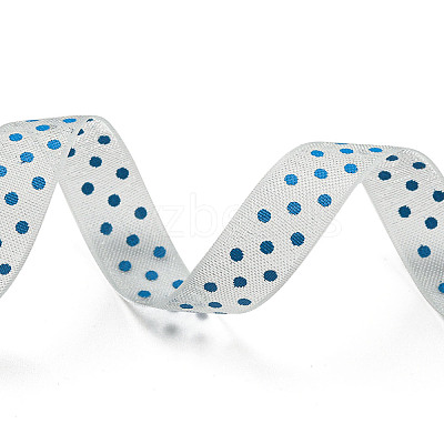 100 Yards Polka Dot Print Nylon Ribbons OCOR-G014-01A-1