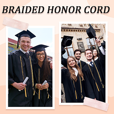 Two Tone Graduation Ribbon Leis FIND-WH0423-78D-1