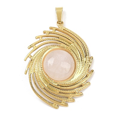 Natural Quartz Crystal Pendants STAS-B109-01G-08-1